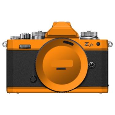 Imagem de ZFC Película para Câmera Adesivo Anti-Riscos Película Protetora de Vinil Protetor Corporal Capa Decalques para Nikon Z FC (Laranja + Couro Preto)