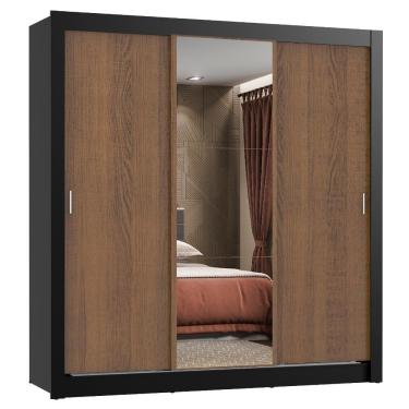 Imagem de Guarda Roupa Lyon 3 Portas com Espelho e 2 Gavetas Madesa