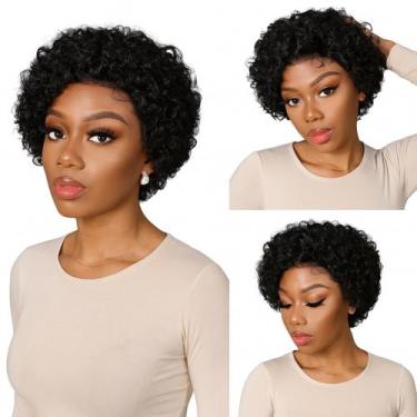 Imagem de Front Lace Cacheada Peruca 100% De Cabelo Natural Humano - bbless, Pre