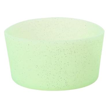 Imagem de Bota de silicone, 1 peça de protetor de manga inferior, capa protetora antiderrapante para garrafa de água, copo de viagem de carro, lantejoulas transparentes verdes