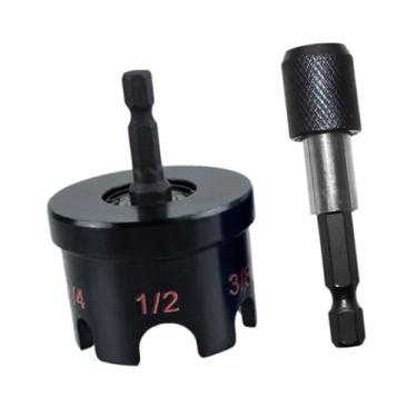 Imagem de Whtkoph Adaptador para furadeira de porcas com encaixe hexagonal para hastes roscadas de 1/4", 3/8" e 1/2", ideal para reparos domésticos e, Black W Nut Driver