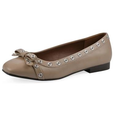 Imagem de White Mountain Sapatilha feminina de balé Bodhi, Areia lisa, 37