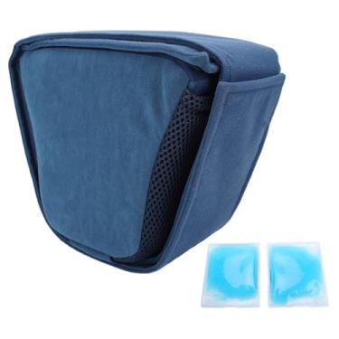 Imagem de Almofada separadora de joelhos em cunha Almofada separadora de pernas em gel Almofada de joelho com alça para pernas Suporte confortável para travessas laterais e alívio de dores