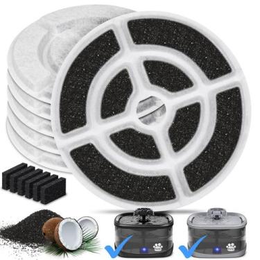 Imagem de Filtros de reposição Kastty, pacote com 6, 18 cm para fonte de água pa