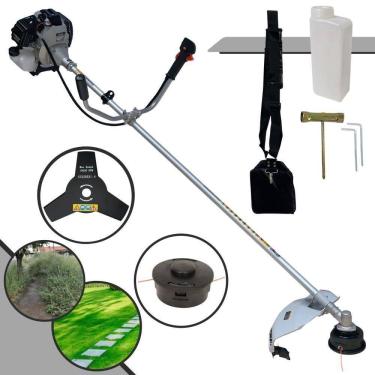 Imagem de Roçadeira Toyama Tbc43h 43cc 2t Com Carretel + Faca 3 Pontas