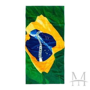 Imagem de Toalha Banho E Praia Buettner Brasil Bandeira Copa Aveludada