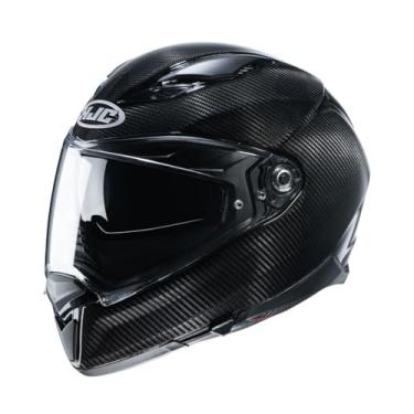 Imagem de Kit Capacete Hjc F70 Carbon Preto 56 Com Viseira Uv E Luvas Liberty Xxxl 3Xl