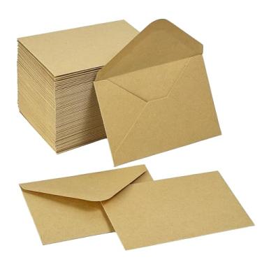 Imagem de Pacote com 100 envelopes de cartão de presente 10 x 7 cm mini envelopes 120 GSM pequenas capas de cartão de presente de papel para negócios, pequenos bolsos para cartões comemorativos para convite
