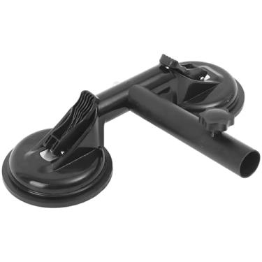 Imagem de LUMINFLY Suporte universal para mastro de bandeira de veículo com ventosas duplas de 12 cm, suporte de carro para trailer, barco, SUV, base de borracha grossa e estrutura de metal