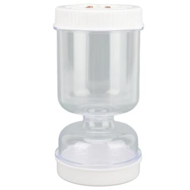 Imagem de GLOGLOW Frasco de Ampulheta de Azeitona de 50 Onças, Recipiente de Picles Hermético, Separador de Suco para Pepino, Jalapeno, Armazenamento Fatiado