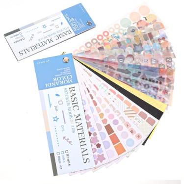 Imagem de 30 folhas de adesivos fofos adesivos decorativos estéticos para scrapbooking adesivos planejadores funcionais estrelas coração letra glitter adesivo autoadesivo para photocards, diário, scrapbook