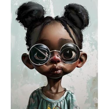 Imagem de VNUIEHG Pintura africana por números para adultos, pintura a óleo faça você mesmo, kits de tinta acrílica por números para adultos iniciantes para decoração de parede de casa 41 x 50 cm