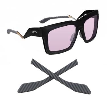 Imagem de Biyxpiv Almofadas de nariz de substituição Kits de borracha para óculos de sol Oakley Enigma INK OO9485 OX8190, Meias de orelha - cinza