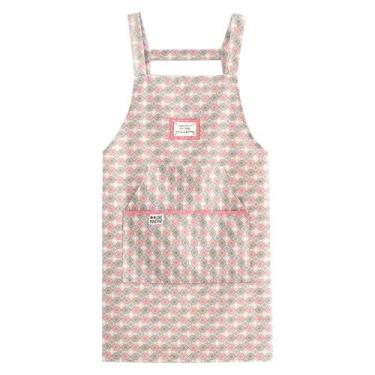 Imagem de Avental leve de estilo coreano para mulheres poliéster rosa - yiweisai