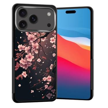 Imagem de Vobber Capa para iPhone 17 Pro, capa protetora fina com arquitetura antiarranhões TPU à prova de choque para iPhone 17 Pro 6,3 polegadas 2025, árvore de cerejeira