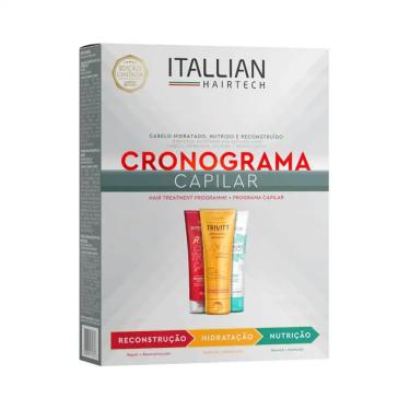 Imagem de Máscara Kit com 3 Hairtech Cronograma Capilar Itallian 750G
