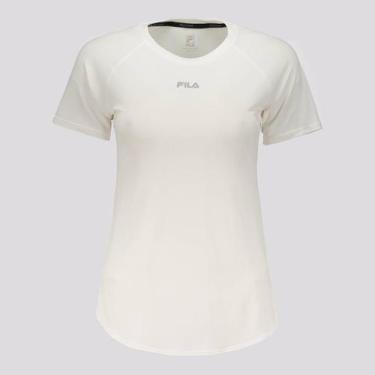 Imagem de Camiseta Fila Bio III Logo Feminina Branca, G