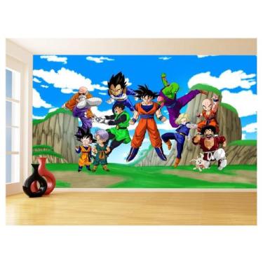 Imagem de Papel De Parede Dragon Ball Goku Vegeta Anime 3,5M Dbz443 - Você Decor