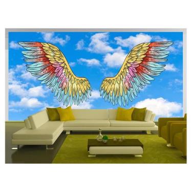 Imagem de Papel De Parede 3D Arte Asas Selfie Insta Cores 3,5M Tra336 - Você Dec