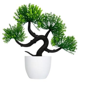 Imagem de Bonsai Artificial Planta Decorativa - Pinho Natural em Plástico Realista para Decorações, Plantas Decorativas(BONSAI ABUNDÂCIA VASO REDONDO)