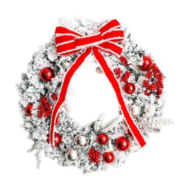 Imagem de BLWOTMOR Guirlanda de Porta de Natal Guirlanda Artificial Decoração Pendurada Fazenda para Parede