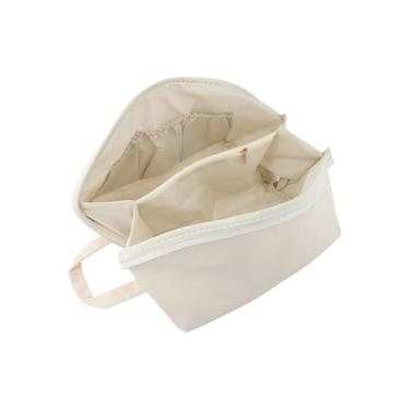 Imagem de Bolsa de armazenamento de roupas íntimas com vários compartimentos para sutiãs, calcinhas e meias, organizador de viagem de tecido de memória para lingerie e acessórios, estojo de armazenamento