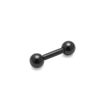 Imagem de Piercing Reto Microbell 1.2mm Aço Cirúrgico Preto PVD - M2 Piercing
