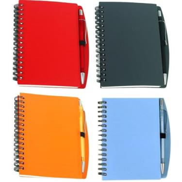 Imagem de Cadernos A6 4Pack, Caderno Espiral com Canetas, Cadernos Pequenos, 70 Folhas / 140 Páginas, Bloco de Bolso Caderno Pequeno para Escritório Escolar Material de Viagem de Negócios " (Estilo C)