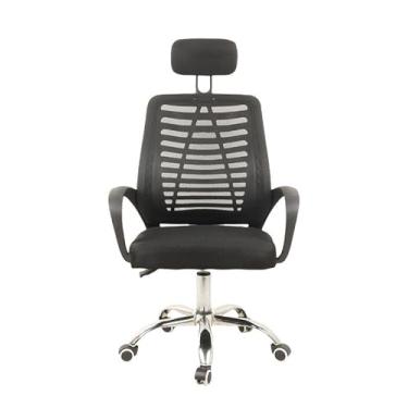 Imagem de Maxprint Cadeira Office Sion Ergonômica com Encosto em Mesh, Apoio de Cabeça Ajustável, Base Cromada com Rodízios