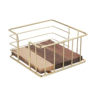 Imagem de Porta Guardanapo Home Style Acácia Gold 13 cm
