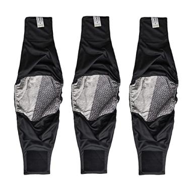 Imagem de Bandagens para Barriga de Cachorro Macho Laváveis e Reutilizáveis Fraldas Respiráveis Confortáveis com Absorção Água Sem Vazamentos Fáceis Usar Pacote 3 Unidades