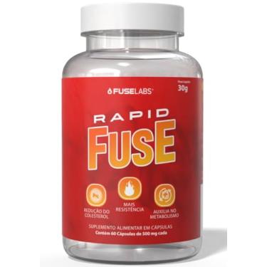 Imagem de Rapid Fuse Pré Treino e Termogênico (Foguinho) - 60 Cápsulas com Cafeína, Psyllium e Picolinato de Cromo - Fuselabs - Suplemento para Academia e Fitness