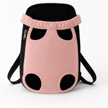 Imagem de Mochila Canguru Pet para Cachorro Pequeno – Transporte Confortável e Seguro com Alças Ajustáveis(ROSE,TAMANHO P)