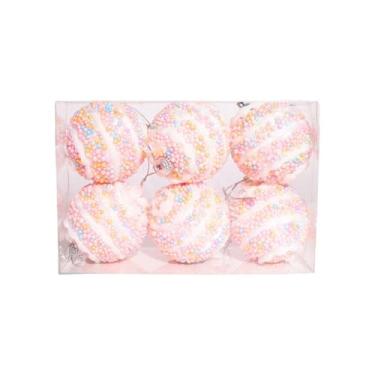 Imagem de Baoblaze Conjunto de 6 enfeites de Natal em formato de bolas, leves e resistentes, para pendurar na árvore de Natal, casa e jardim, Style D