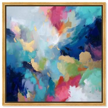 Imagem de Decoração de parede rosa com impressão em tela Festival of Hues III por Art Remedy, moldura dourada, 12 x 12