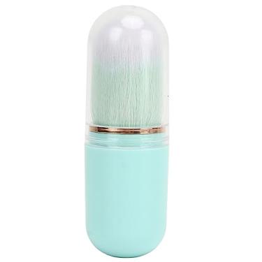 Imagem de Cryfokt Escova de pó de Unha Portátil Retrátil de Fibra Artificial Escova de pó de Unha para Fácil Maquiagem, de Limpeza de de para Arte de, Material ABS (Verde)
