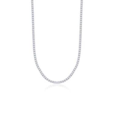 Imagem de Colar Riviera 4 Garras Zircônias Brancas 3mm com 42CM-Unissex