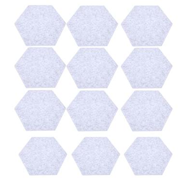 Imagem de Cryfokt Kit de Painéis de Espuma de Absorção de Som Acústico Hexagonal Agradável para Casa, Pacote de Isolamento Acústico de Redução de Ruído para Decoração de Quarto, Painéis de Fibra de Poliéster