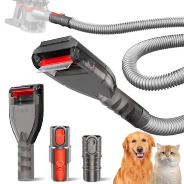 Imagem de Portek Acessório a vácuo de pelos de cachorro para aspiradores Dyson, kit de escova de limpeza de animais de estimação com mangueira de extensão longa e adaptadores (estilo Dyson)