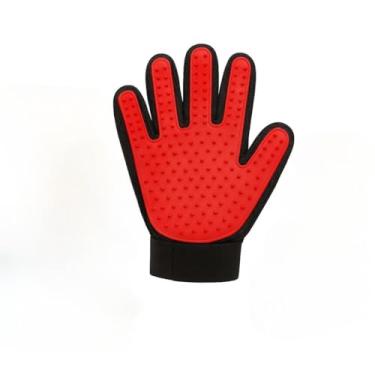 Imagem de Luva Com Escova MagnéTica Nano Para Animais De EstimaçãO Remove Sem EsforçO PêLos De Gatos E CãEs(vermelho)