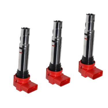 Imagem de Compatível com VW Touran 2003, 2004, 2005, 2006 e 2007, Caddy e Furgão 2004, 2005 e 2006. Conjunto de 3 bobinas de ignição para carro, código 036905100A.