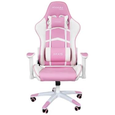 Imagem de Cadeira Gamer Mx5, Giratoria, até150kg , Branco e Rosa - Mymax