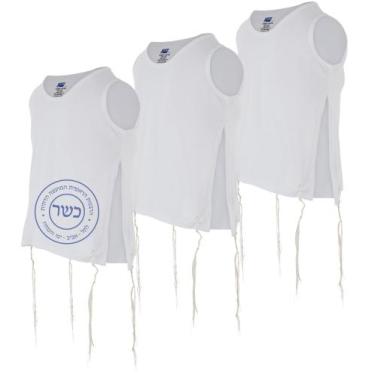 Imagem de Camiseta interior Tzitzit Zion Judaica 100% algodón para hombre - Zion