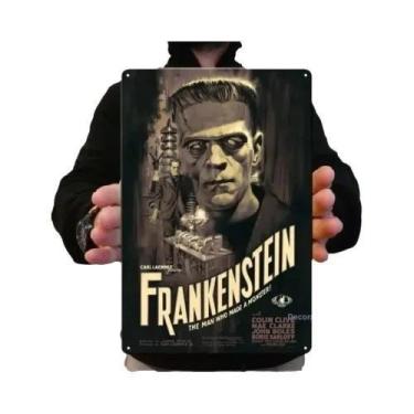 Imagem de Placa De Metal Retro Do Filme Frankenstein, Placa De Alumínio 20x30cm 