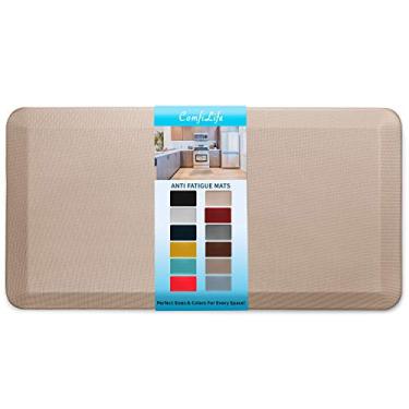 Imagem de Tapete de cozinha ComfiLife antifadiga, 1,9 cm esp., tapete de mesa para piso, ficar em pé, cozinha, conforto em casa e escritório, durável, resistente manchas, base antiderrapante (61 cm x 177 cm