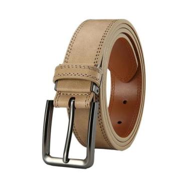 Imagem de Cinto Masculino De Couro PU Multicolorido Com Fivela Automática De Alt