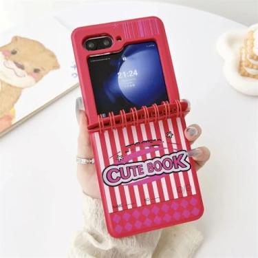 Imagem de Capa para celular estilo flip para Samsung Galaxy Z 6/5/4/3, Motorola Razr 60 50 Ultra e Razr 40 Ultra, vermelha, para Razr 50.