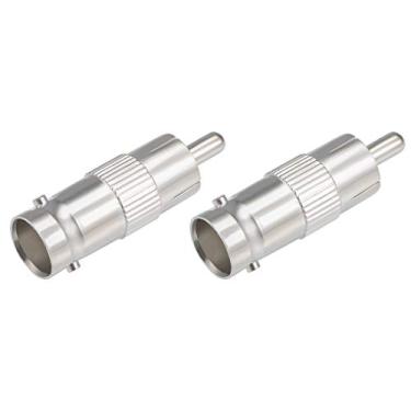Imagem de Generic 2 conectores de cabo coaxial BNC fêmea para RCA macho para câmera de segurança CCTV