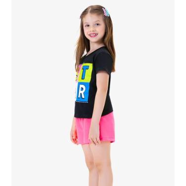 Imagem de Conjunto Infantil Blusa Com Shorts Star Rovi Kids Preto, Preto, 8