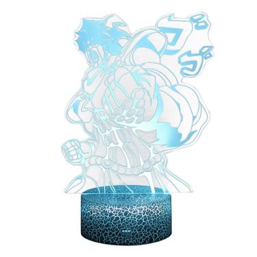 Imagem de Luz noturna 3D Jojo`s Bizarre Adventure USB com controle remoto